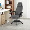 Reclining Ergonomic Office Chair Chenille Fabric Adjustable Headrest Footrest